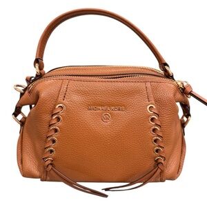 MICHAEL KORS Brown Leather bowling Small bag.‎